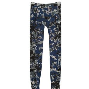 Bravado One Size Blue Marble Leggings S/M Stretch Lounge Pants